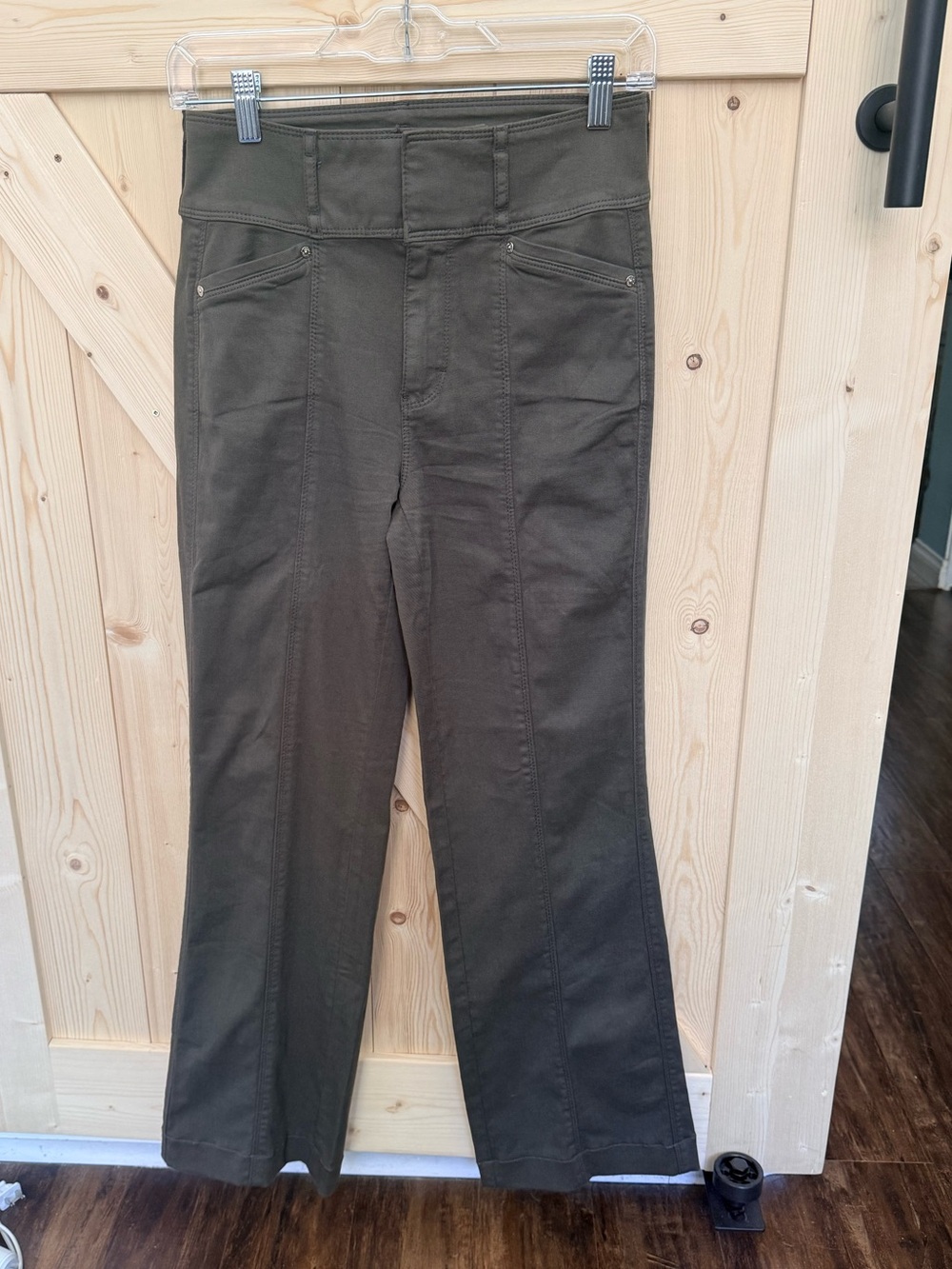 White House Black Market Olive Wide Leg Pants extra high rise trousers